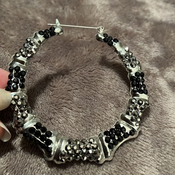 Silver Hoops - Picture 2 of 4